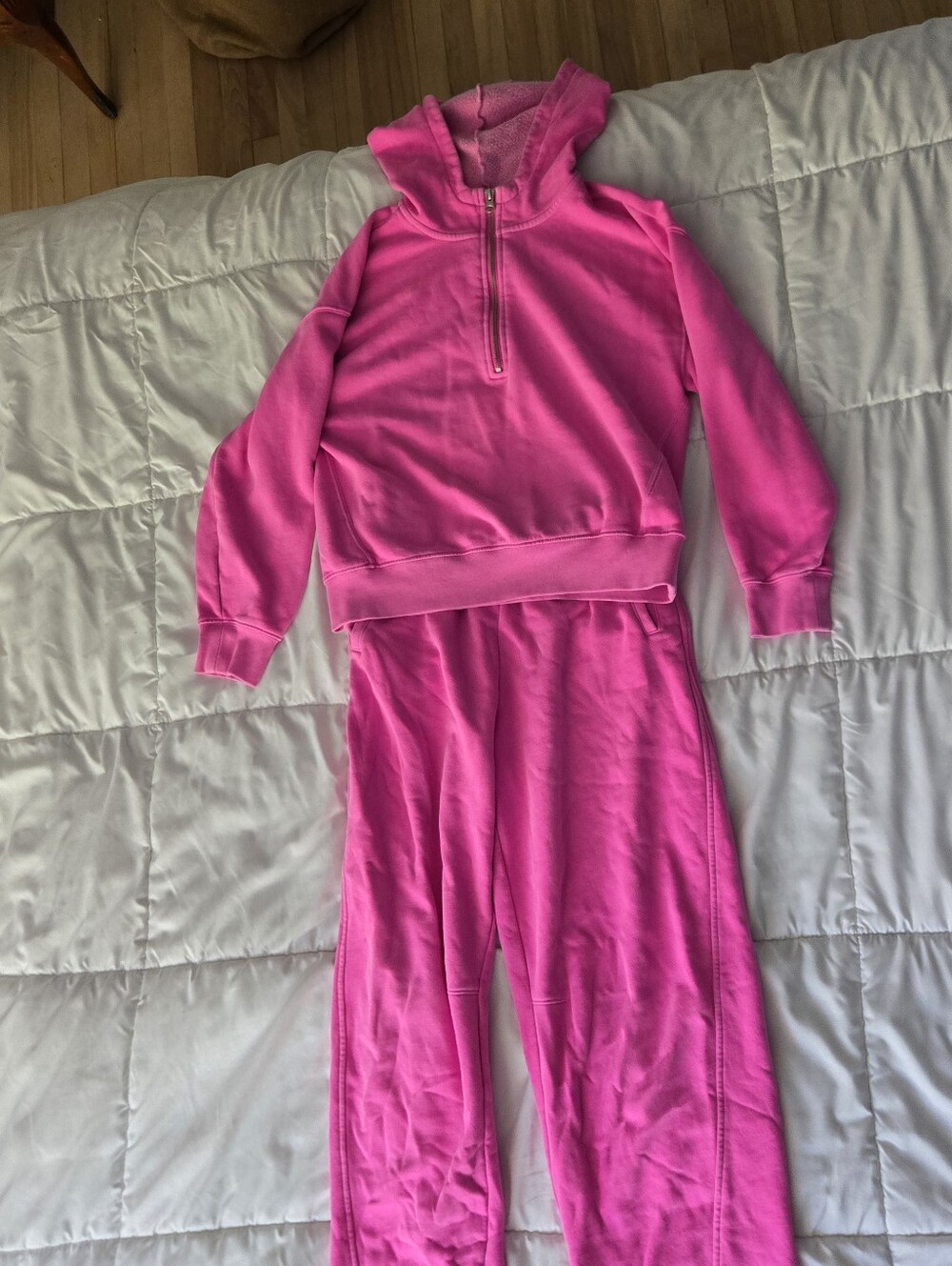 GAP Bright Pink Kids Hooded Sweat Suit Set - Zip Top & Pants